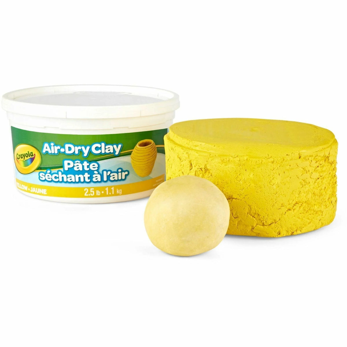 Crayola Air-Dry Clay: Yellow - Ideal for Art Rooms & Classrooms - Modeling Clay