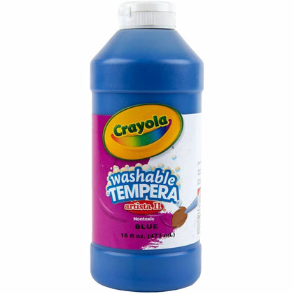 Crayola Artista II Blue Washable Tempera Paint - 16 oz - 1 Each