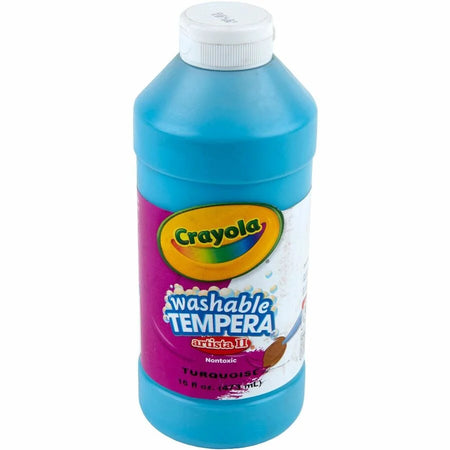 Crayola Artista II Turquoise Washable Tempera Paint - 16 oz