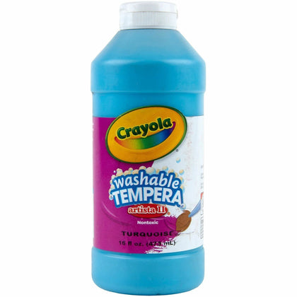 Crayola Artista II Turquoise Washable Tempera Paint - 16 oz