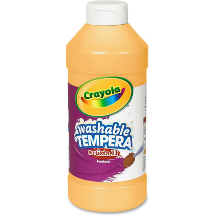 Crayola Artista II Washable Tempera Paint - Peach - 16 fl oz - 1 Each