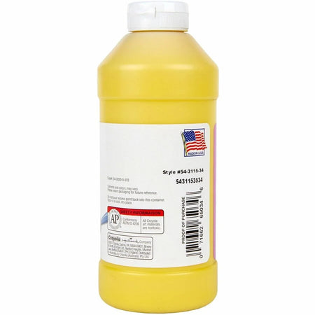 Crayola Artista II Yellow Washable Tempera Paint - 16 oz - 1 Each