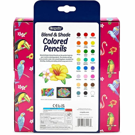 Crayola Blend & Shade Colored Pencils - 24 Pack Multi Lead - Specialty Marking