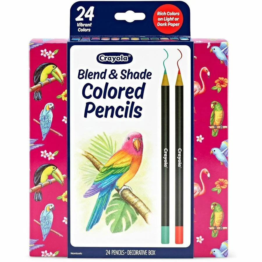 Crayola Blend & Shade Colored Pencils - 24 Pack Multi Lead - Specialty Marking