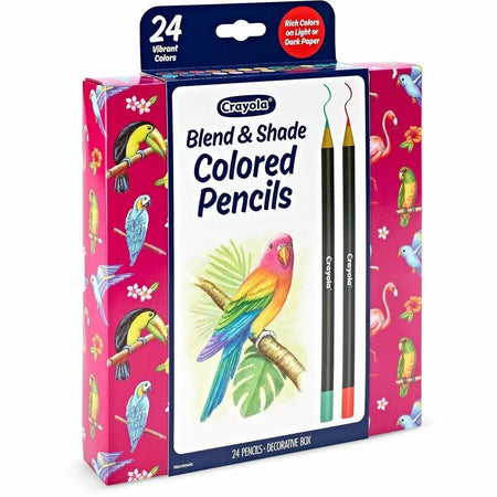 Crayola Blend & Shade Colored Pencils - 24 Pack Multi Lead - Specialty Marking