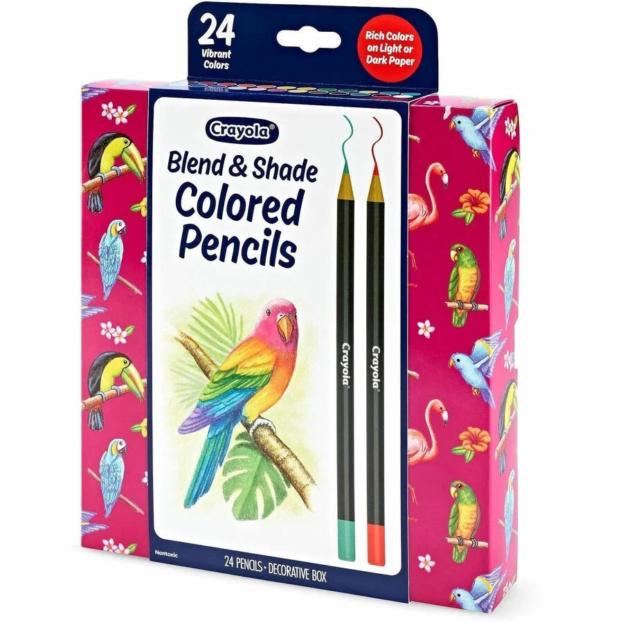 Crayola Blend & Shade Colored Pencils - 24 Pack Multi Lead - Specialty Marking