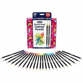 Crayola Blend & Shade Colored Pencils - 24 Pack Multi Lead - Specialty Marking