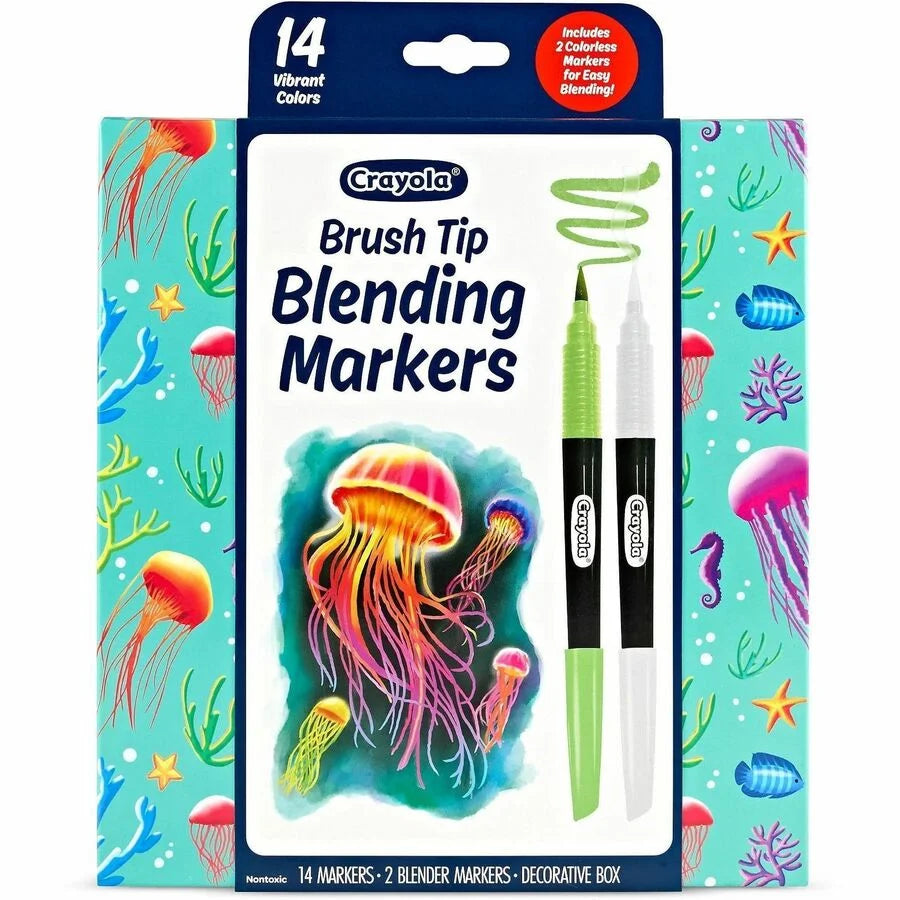 Crayola Blending Markers: Brush Tip Multi Ink - 16 Pack - Art Markers
