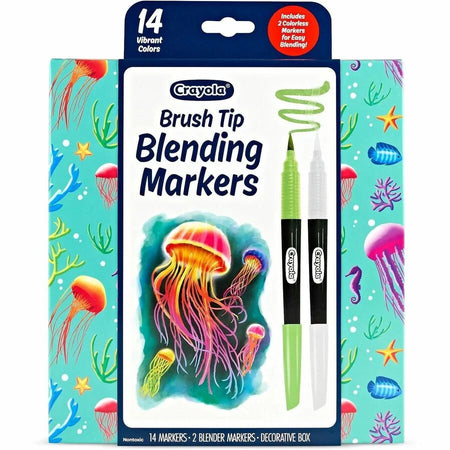 Crayola Blending Markers: Brush Tip Multi Ink - 16 Pack - Art Markers