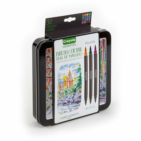 Crayola Brush & Detail Dual Tip Markers - Right