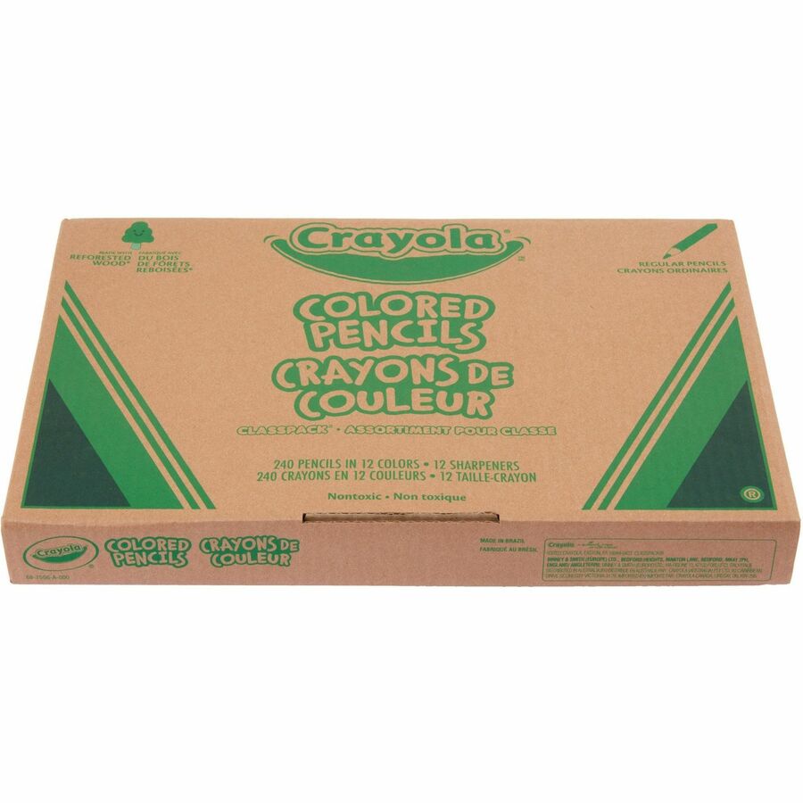 Crayola Classpack Coloured Pencils Assorted Colours 240/cse - Top