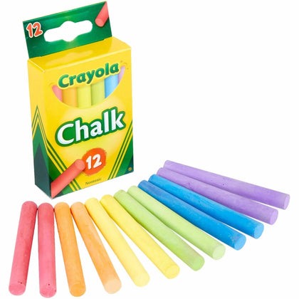 Crayola Colored Chalk: Assorted Non-toxic 12-Pack - Chalks