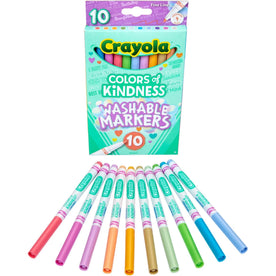 Crayola Colors of Kindness Fine Washable Markers - 10 Pack - Art