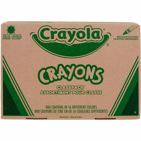 Crayola Crayon Classpack: 800 Count 16 Colors for Kids - Assorted Vibrant Shades - 800/Box - Crayons