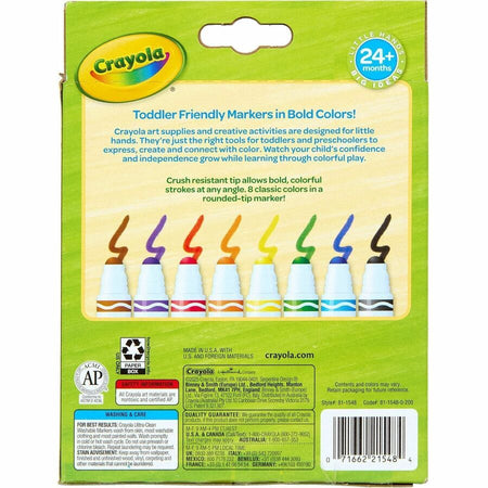 Crayola Crush Resistant Washable Toddler Markers - Rear