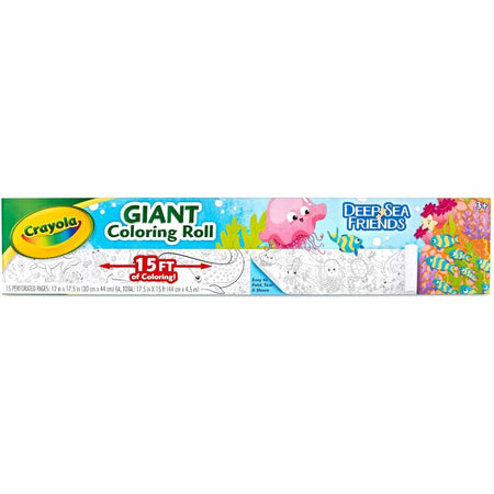 Crayola Deep Sea Friends Giant Coloring Roll - Dive into Underwater Fun - Books