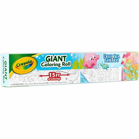 Crayola Deep Sea Friends Giant Coloring Roll - Dive into Underwater Fun - Books
