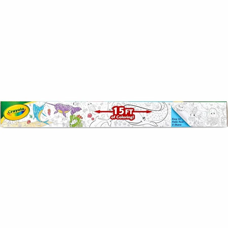 Crayola Deep Sea Friends Giant Coloring Roll - Dive into Underwater Fun - Books