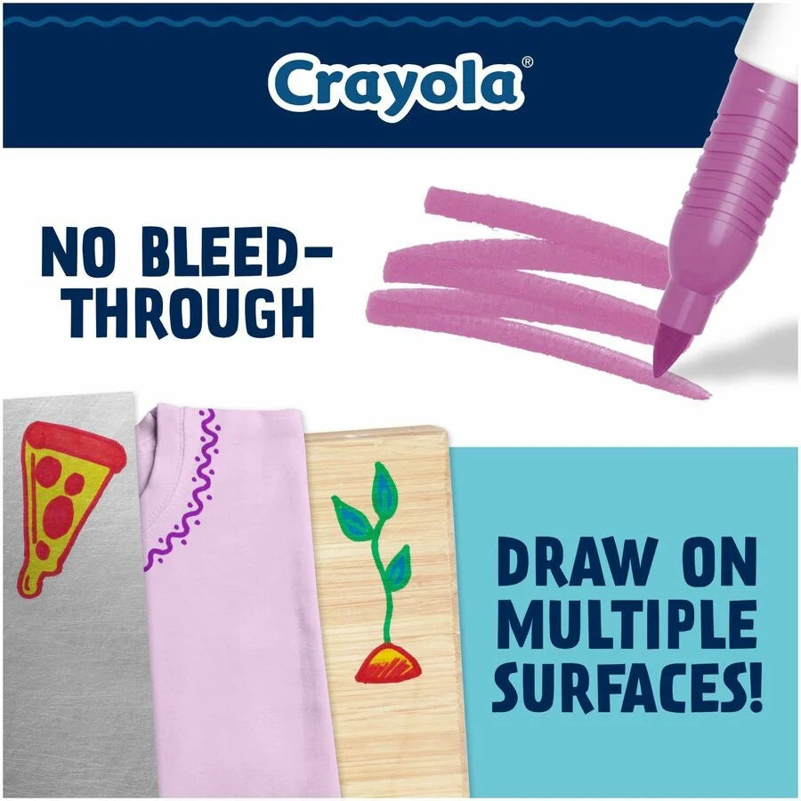Crayola Doodle Markers: Fine Point Multicolor Ink - 12 Pack - Art Markers