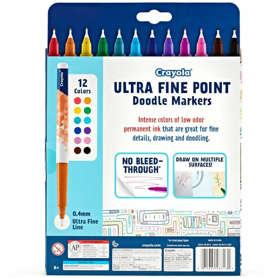 Crayola Doodle Markers: Multi Ink Fun - 12 Pack - Art Markers