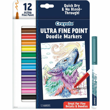 Crayola Doodle Markers: Multi Ink Fun - 12 Pack - Art Markers