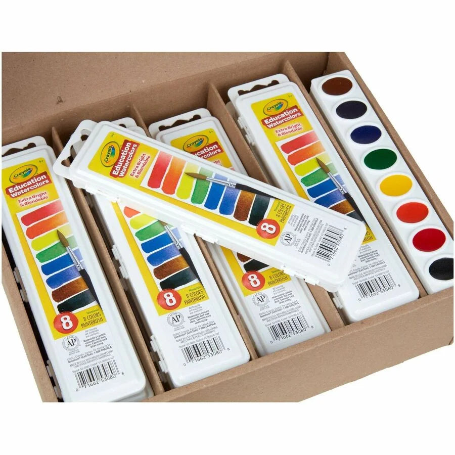 Crayola Educational Watercolors Classpack - 8 Colors - 36/Box - Paint