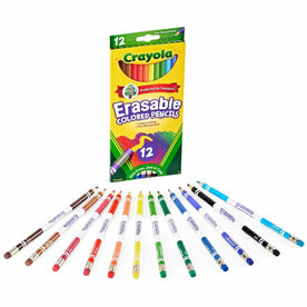 Crayola Erasable Colored Pencils: Assorted Lead - 12/Set - Specialty Marking & Pencils