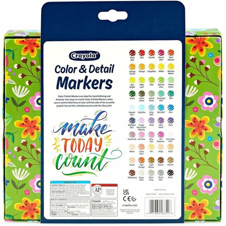 Crayola Fine Point Color & Detail Marker Set - 50 Vibrant Inks - Art Markers