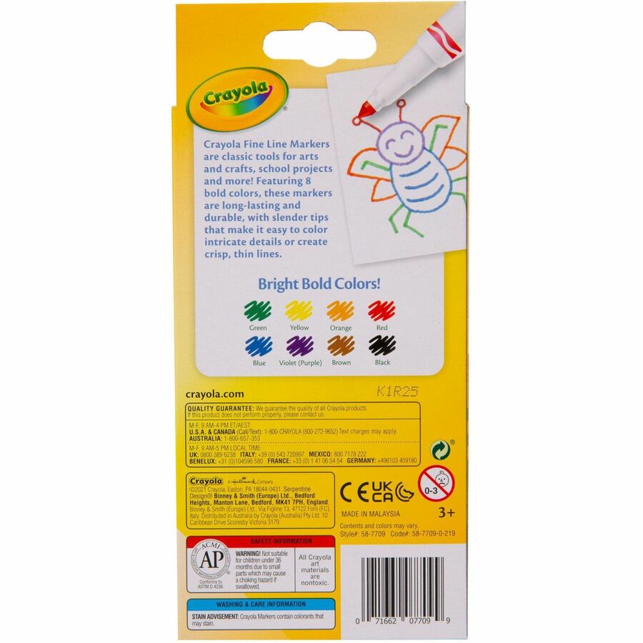 Crayola Fine Tip Classic Markers - Rear