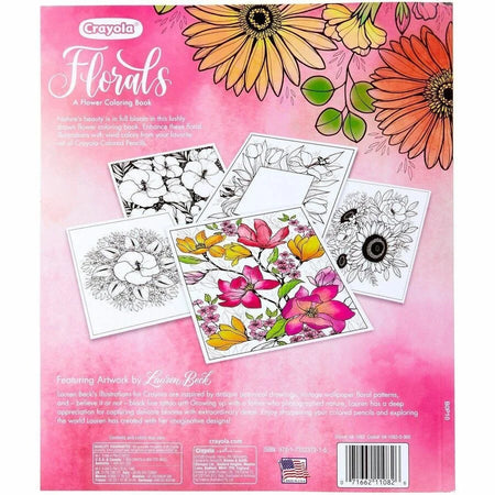 Crayola Florals: Flower Coloring Book - 40 Pages - Printed - Books