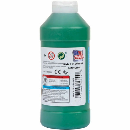 Crayola Green Washable Paint - 16 oz - Non-Toxic - 1 Each