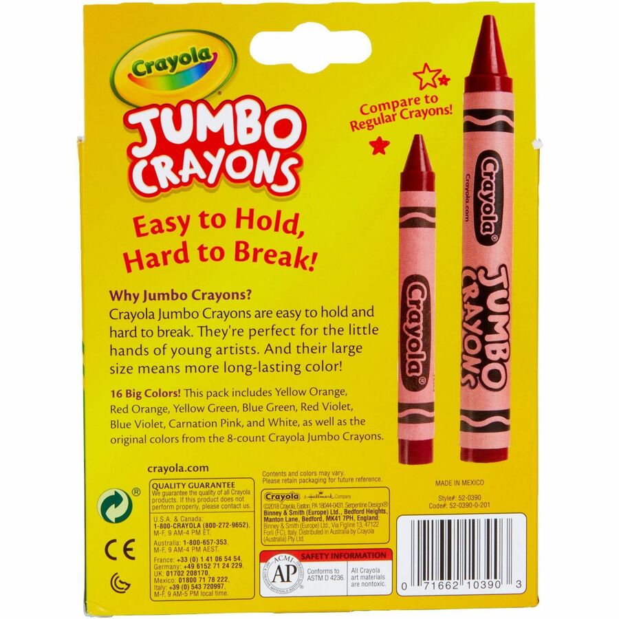 Crayola Jumbo Crayons - Rear