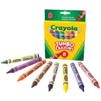 Crayola Jumbo Crayons: Assorted Colors - 8 Crayons Set