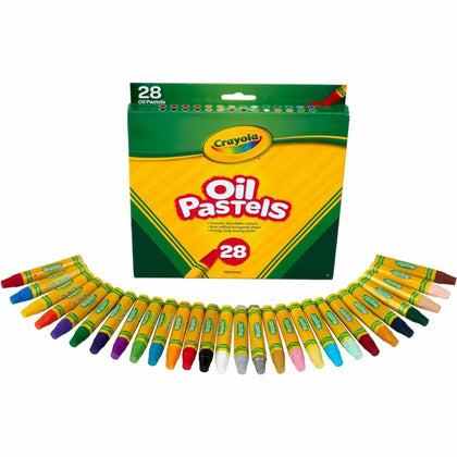 Crayola Jumbo Oil Pastels Set - 28 Vibrant Colors - Pastel Sticks