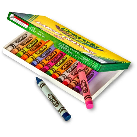 Crayola Large Crayons: 16 Vibrant Colors - Black Blue Brown Green Orange Red Violet Yellow - Crayons