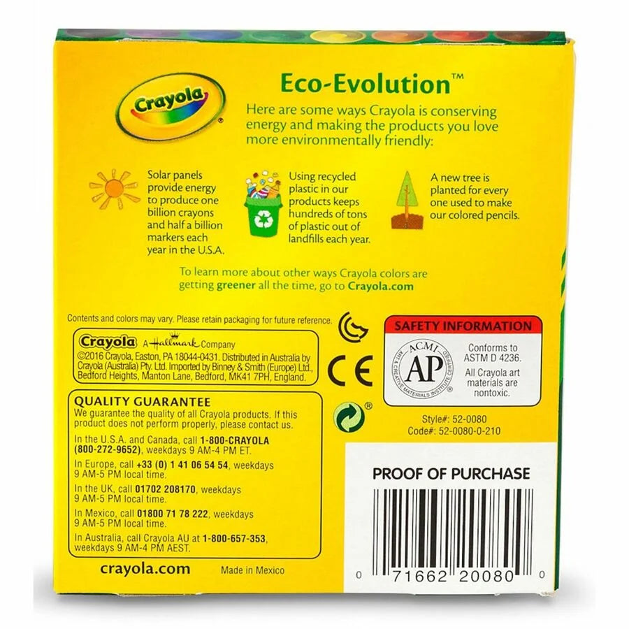 Crayola Large Crayons: Assorted Colors - 8 Crayons Set