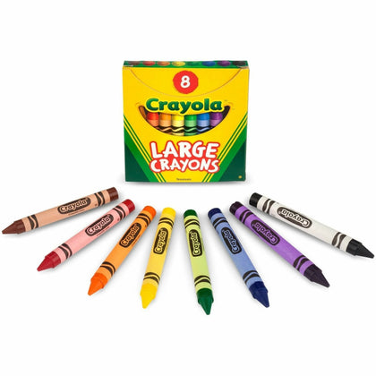 Crayola Large Crayons: Assorted Colors - 8 Crayons Set