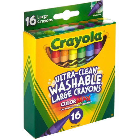 Crayola Large Washable Crayons - 16 Vibrant Colors