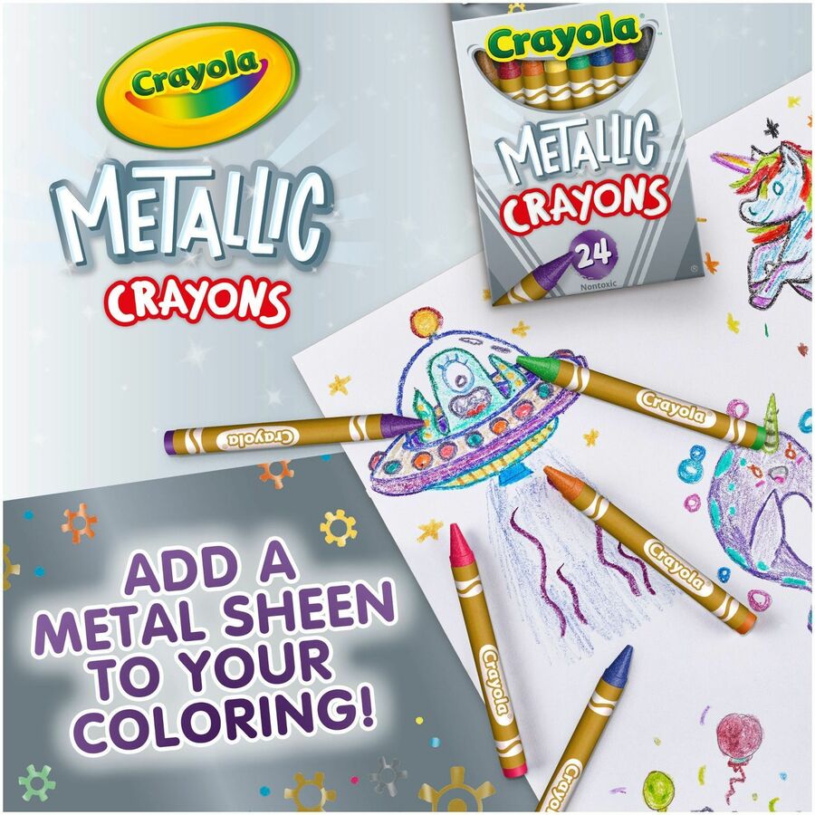 Crayola Metallic Crayons - Alternate-Image2