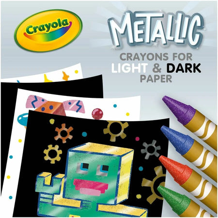 Crayola Metallic Crayons: 24-Pack 1.1’’ Length - Crayons