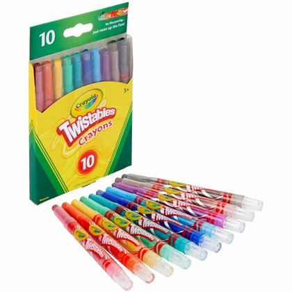 Crayola Mini Twistables Crayons: Clear & Assorted Colors - 10/Set - Crayons