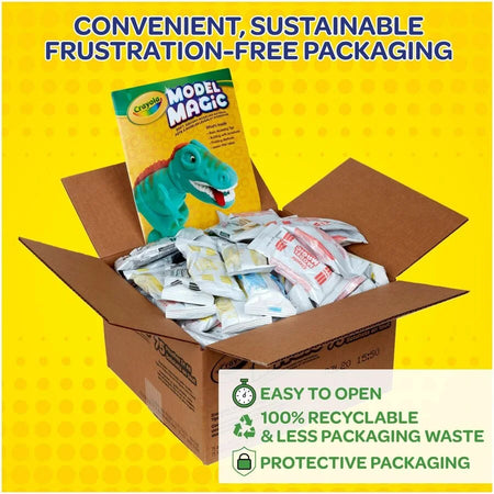 Crayola Model Magic Classpack: 4-Color Clay Craft Set - 75 Pieces - Modeling