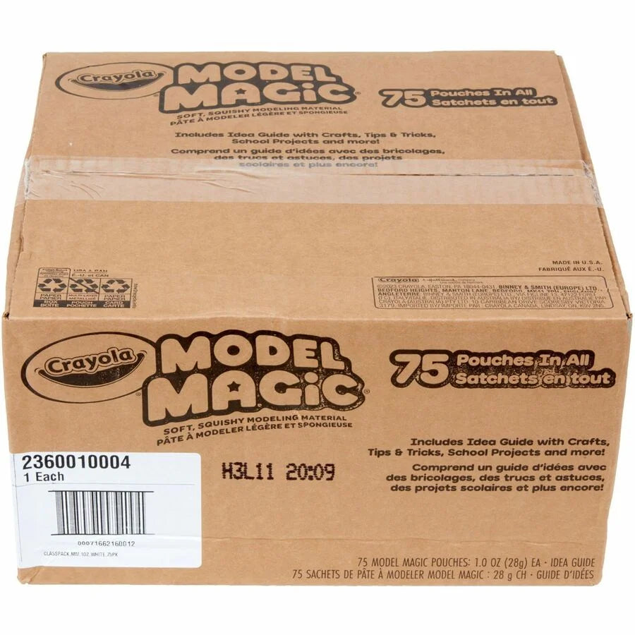 Crayola Model Magic Classpack: White Clay Craft Set - 75 Pieces - Modeling
