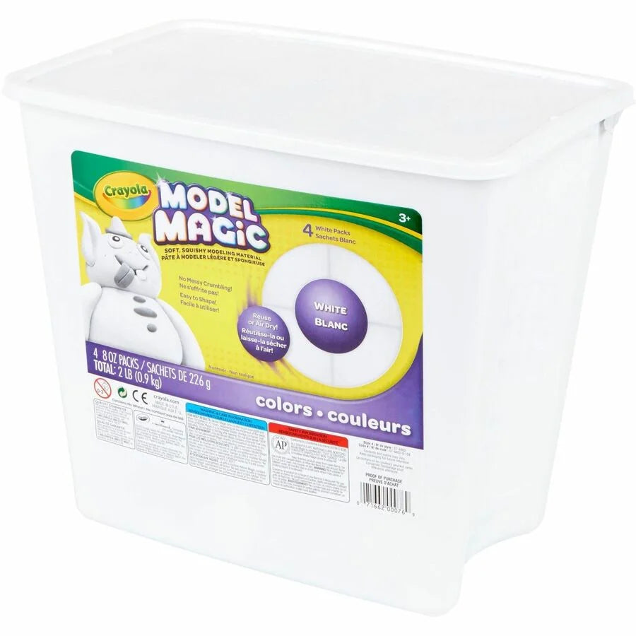 Crayola Model Magic Clay Craft Kit - White - 4 Boxes - Modeling