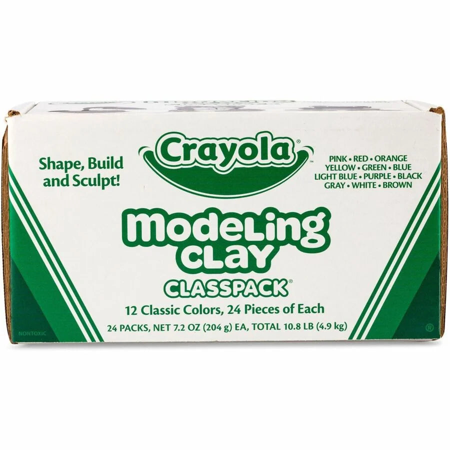 Crayola Modeling Clay Classpack: 12 Colors for Building Shapes & Art