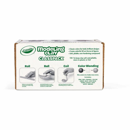 Crayola Modeling Clay Classpack: 12 Colors for Building Shapes & Art