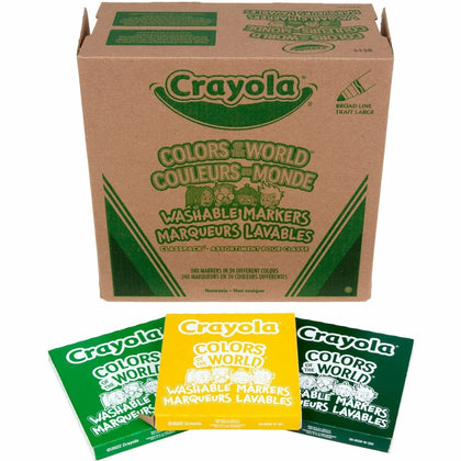 Crayola Multicultural Colors Washable Markers - Broad Point - 240/Box - Art