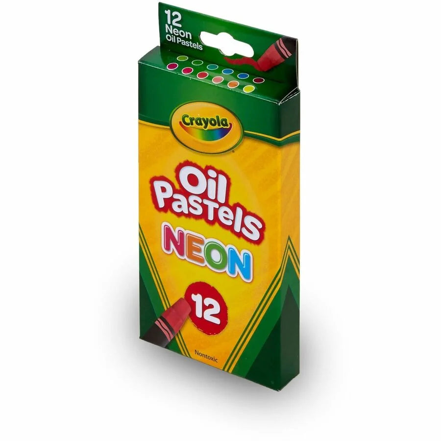 Crayola Neon Oil Pastels - Set of 12 Vibrant Colors - Pastel Sticks