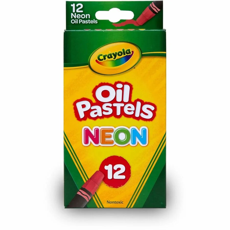 Crayola Neon Oil Pastels - Set of 12 Vibrant Colors - Pastel Sticks