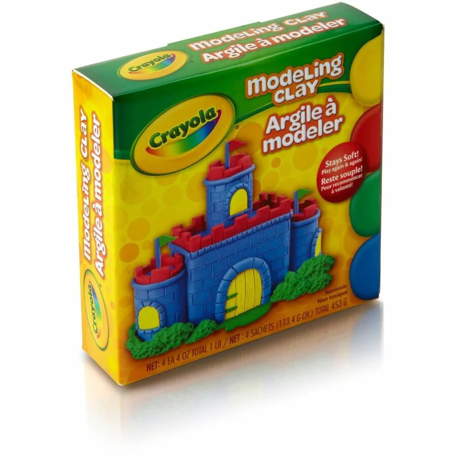 Crayola Non-Drying Modeling Clay - Craft Set - 4 Colors - Pack